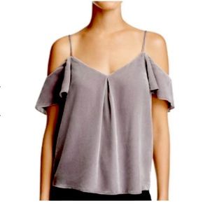🎀 3/$20 Joie Velvet Cold Shoulder Top